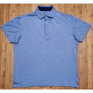 Tailorbyrd Polo Shirt Mens M Blue Short Sleeve Performance Preppy Resort Rayon